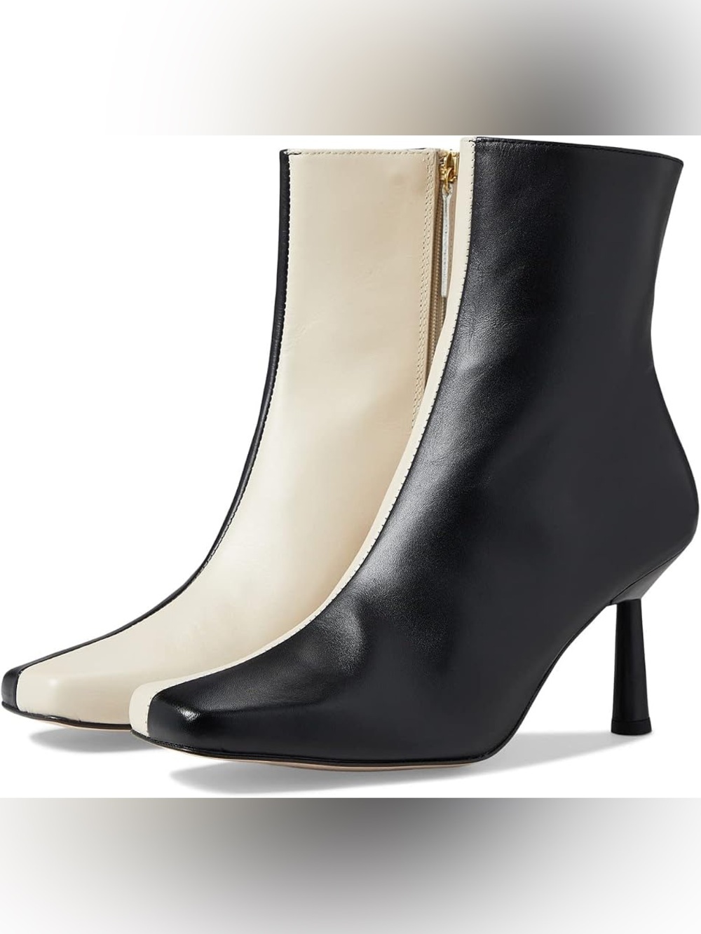 Alohas frappe Two-Tone Black and Cream Women's Ankle Boots